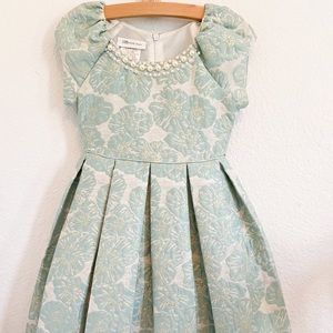 Bonnie Jean blue jacquard girls dress